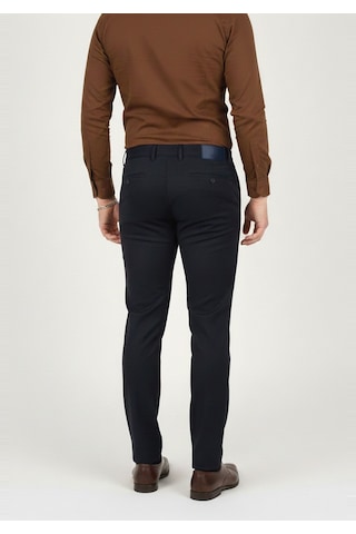 Deepsea Erkek Koyu Lacivert Modern Fit Likralı Kumaş Pantolon Günlük & Ofis Kullanımı 2602020 Koyu Lacivert