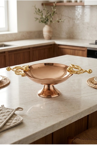 Leaf Rose Gold Dekoratif Meyvelik