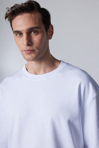 Tudors Unisex Oversize Geniş Kesim Pamuklu Yumuşak Dokulu Basic Bisiklet Yaka Beyaz Tişört-30842-beyaz Beyaz