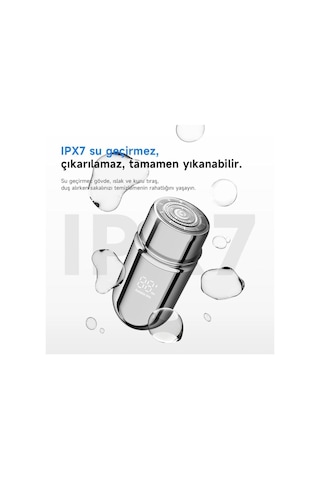 Pluzz Şarjlı Taşınabilir Unisex Mini Seyahat Sakal Ve Yanak Tıraş Makinesi Su Geçirmez Dijital Ekran Metalik - 915986967