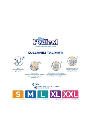 Dr.pedical Belbantlı Hasta Bezi Small Küçük Beden 60 Adet S