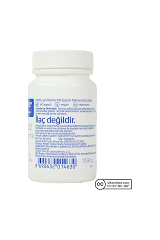 Pure Encapsulations Vitamin B12 1000 Mcg 60 Kapsül