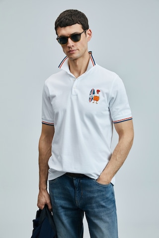Lufian Erkek Sansa Smart Polo T-shirt 111040218 Beyaz Beyaz