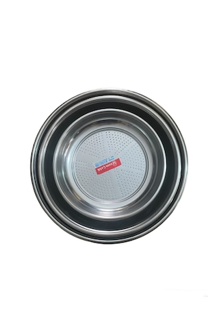 Mobilreyon Paslanmaz Krom Süzgeç Süzek Ilistir 3 Adet 27-33-38 Cm