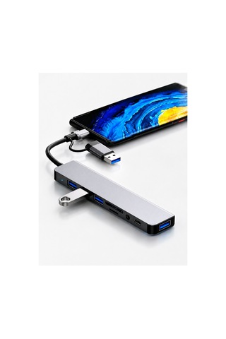 8 İn 1 Type-c Hub Pd Şarj Destekli - MacBook, Notebook Ve Telefon Uyumlu Çoklayıcı