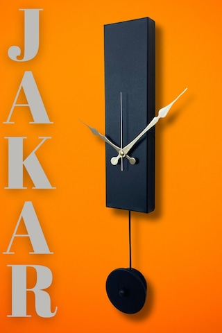 Jakar Model Dekoratif Metal Akar Sessiz Mekanizmalı Duvar Saati Sarkaçlı Değil Süs Siyah