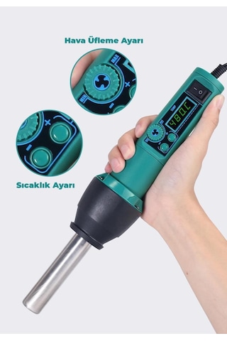 Yıhua-8858-ı Isı Ayarlı Sıcak Hava Tabancası N11.597