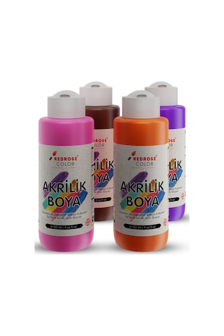 Red Rose Ara Renkler Akrilik Boya 4'lü Set 4 x 120 ML