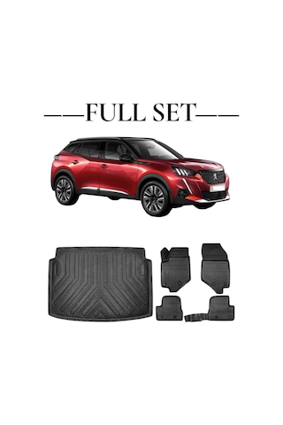 Peugeot 2008 2019+ Araca Özel Bagaj Havuzu Ve 4d Paspas Takımı Premium