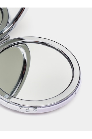 Gigi Panda Anahtarlıklı Deniz Kızı Desenli Katlanır Makyaj Aynası Pembe