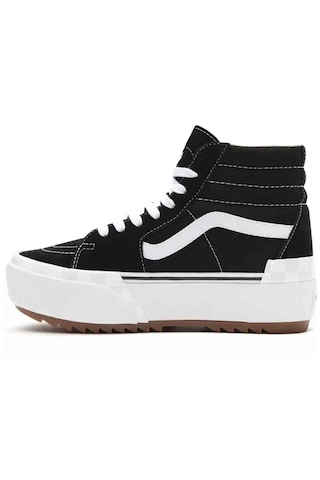 Bot Kadın Vn0a4btw5zn1 Ua Vans Sk8-hi Stacked Suedecanvas Blkblncdblnc Suedecanvas Blkblncdblnc