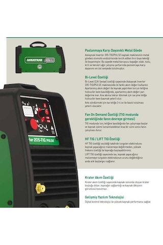 Askaynak Inverter 205 Tig Pulse Argon Tıg Kaynak Makinesi