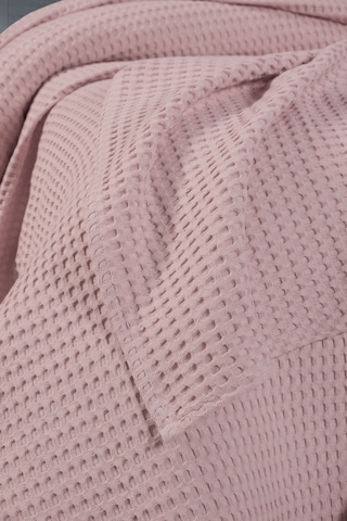 Mulberry Havuzlu Pike Örgü battaniyesi Kalın İplik Ev Dekorasyonu Çift Kişilik 220 x 240 Pembe