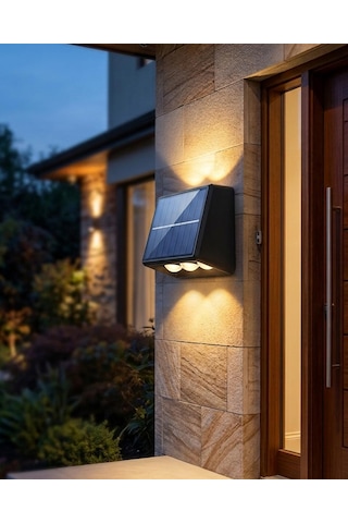 Ack Ag60-09801 Ip65 Çift Yönlü Solar Led Bahçe Duvar Apliği