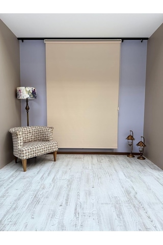 Stor Perde İthal Mat Polyester Koyu Krem P1100 90 X 260 Çok Renkli