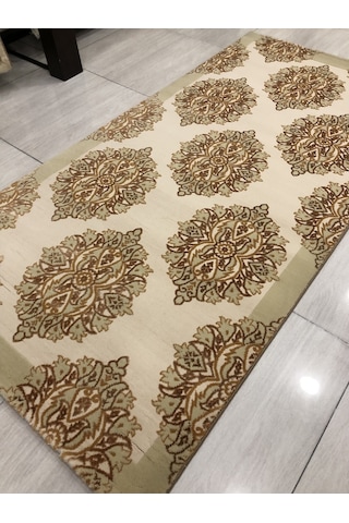 Saray Halı Simin 054 Krem 100X200 Krem Bej 2 Metre Yolluk !