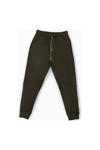 Erkek Çocuk Geniş Kalıp Pamuklu Cepli Eşofman Altı-14700 Haki