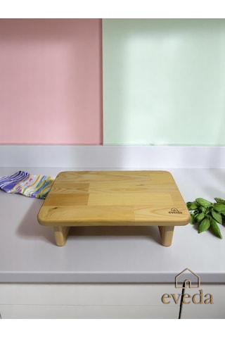 Eveda Ahşap Ayaklı Kesme Tahtası