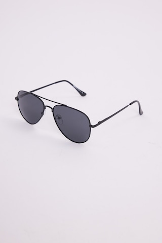 Unisex Oval Damla Model Siyah Çerçeveli Uv 400 Korumalı Güneş Gözlüğü-51230 Çok Renkli
