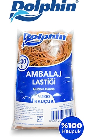 Dolphin Kauçuk Ambalaj Paketleme Lastiği - Çap : 70 Mm. - 500 Gr.lık 3 Paket