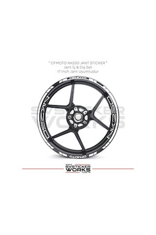 Cfmoto Nk250 Jant Sticker Jant İç Yazı Ve Dış Şerit 24'lü Set Sticker Etiket Diğer