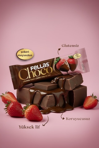 Choco - Çikolata Kaplı Meyve Bar 35 G - Karma Kutu 3 X 4
