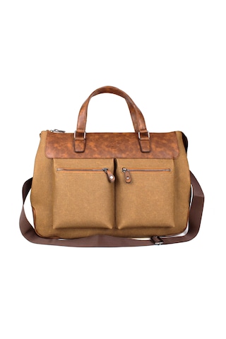 Seyahat Çantası Spor Çanta Taba Kanvas Kumaş El Valizi Taba