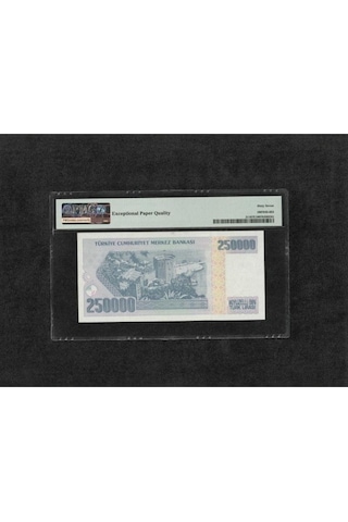 Türk Lirası Pmg 67 Epq Superb Gem Unc 250.000 Lira P 211 1970 Nd 1998 S/n H83 7. Emisyon 3. Terti