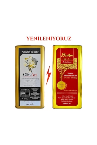 Olive Art Natürel Birinci Soğuk Sıkım Filtresiz Zeytinyağı Teneke 5 L