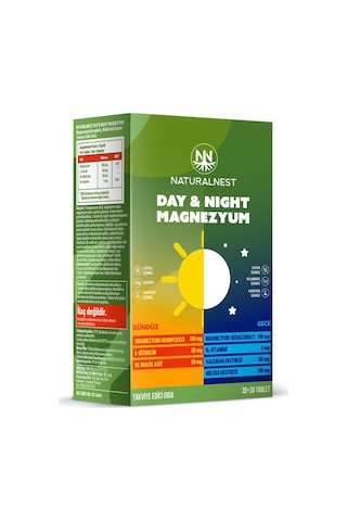 Naturalnest Day & Night Magnesium 30+30 Tablet