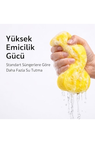Sogud Oto Yıkama Süngeri 20x12x5 Cm Yüksek Emicilik Gücü, Çizmez Yumuşak Doku, Kalın Ve Dayanıklı Sünger