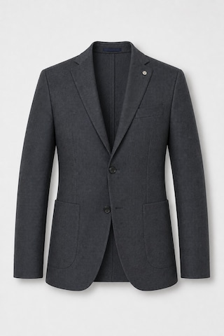 Sabri Özel Erkek Dokulu Yarım Astar Esnek Blazer Tek Ceket 12010-koyu Gri