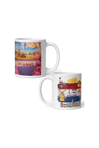 Hollanda Kupa Bardak 2 Adet Seyahat Hatıra Holland Mug