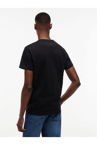 Tommy Hilfiger Erkek Marka Logolu Günlük Kullanıma Uygun Siyah T-shirt Dm0dm22538 Bds-13881 Siyah