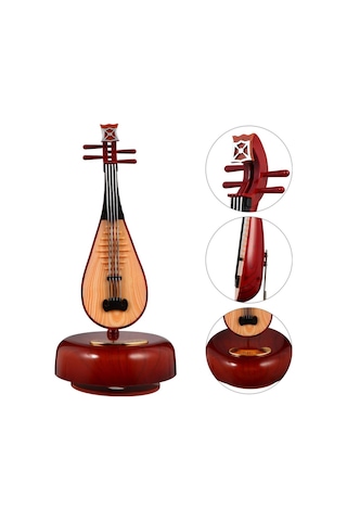 Hareketli Ud Müzik Kutusu Dekoratif Hediyelik Eşya Melodili Müzik Kutusu