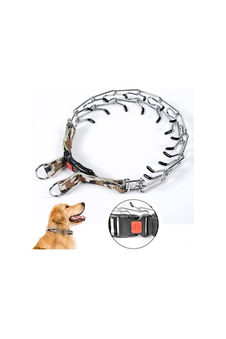 Geeroyoo Hızlı Açılır Köpek Eğitim Tasması - Ayarlanabilir Uzunluklu Metal Çivili Model