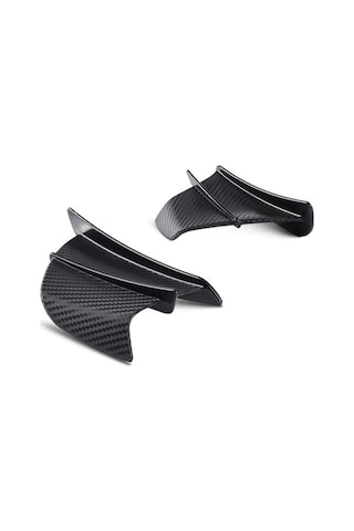 Yingfu Hallow Aerodinamik Motosiklet Kanatçıkları, Abs Kanat Spoiler, Siyah Siyah