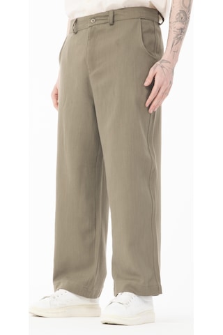 Rocqerx R-4415 Kemer Detaylı Keten Baggy Pantolon Haki