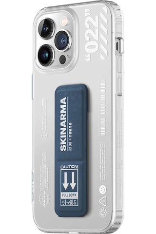 Apple Uyumlu iPhone 14 Pro Max Kılıf Skinarma Standlı Şeffaf Tasarımlı Taihi Sora Kapak