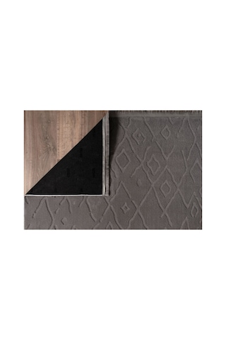 Plato Halı Opqo İskandinav Premium Yıkanabilir Polyester Kaymaz Taban Gri Halı