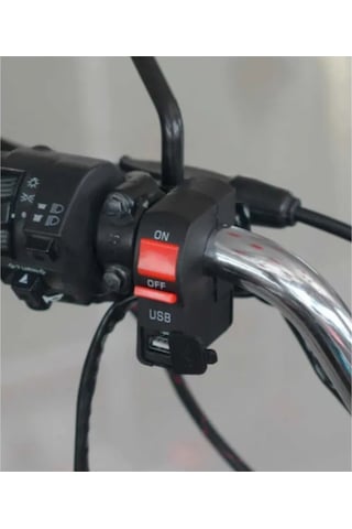 Motosiklet Sis Far Açma Kapama Butonu Gidon Tipli Usb Girişli Motosiklet Aç Kapa Butonu Standart