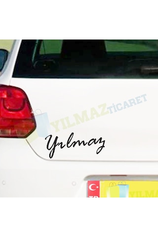 Kişiye Özel Isim Yazı Oto Sticker Motosiklet Araba Etiket 2 Adet