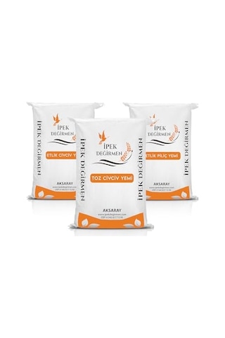 İpek Değirmen 3 Kg Tavuk Civciv Yem Paketi Etlik Toz Civciv Yemi 0.75 LT - 2.5 LT - 12 KG
