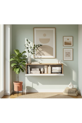 Robin Home Lia Hol Antre Dresuar Duvara Monte Kapaklı 100cm Çam-beyaz Beyaz