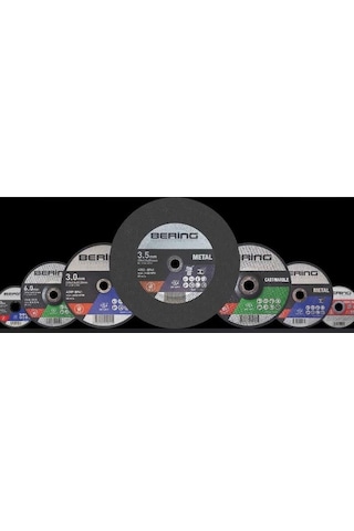 Bering İnox Metal Kesme Taşları Tip 41 Düz 115x1.0x22.23 50 Adet