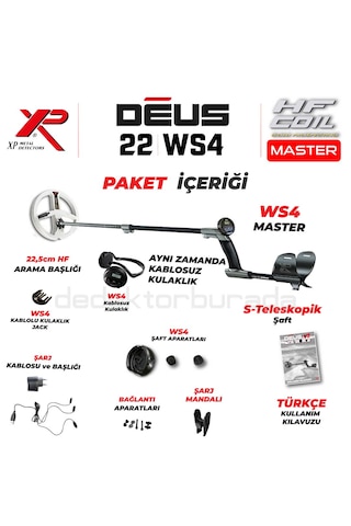 Xp Dedektör Deus Dedektör - 22,5cm Hf Başlık, Ws4 Master