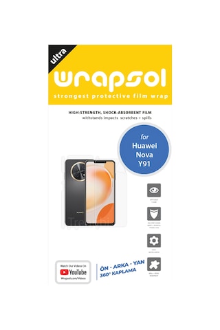 Huawei Nova Y91 Full Kaplama 360 Derece Ön Arka Ve Yan Film