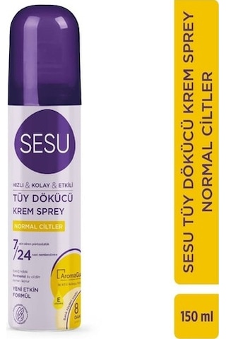 Sesu Tüy Dökücü Krem Sprey Normal Ciltler 150 Ml