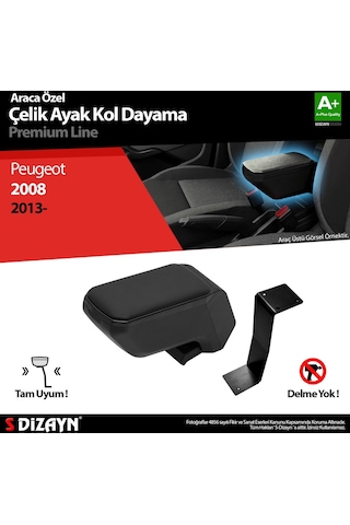 Peugeot 2008 Kol Dayama Kolçak Çelik Ayaklı Abs Siyah 2013 Üzeri A+kalite