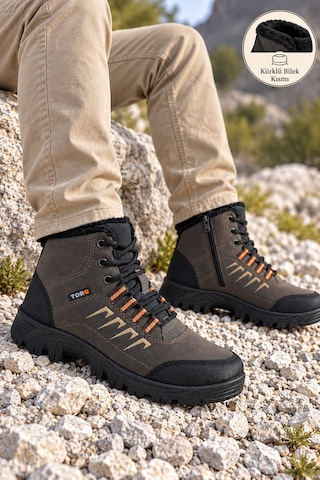 Vojo Fix İçi Tüylü Fermuarlı Günlük Outdoor Erkek Bot 267800001917 62 Kahve